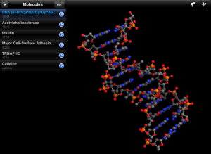 DNA ball-and-stick on the iPad