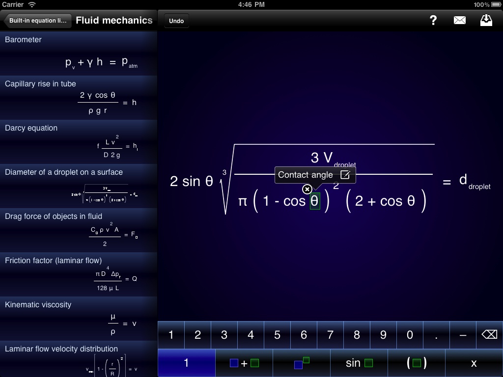 iPad Pi Cubed equation editing